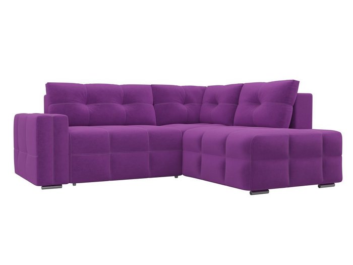 Угловой диван-кровать Леос фиолетового цвета