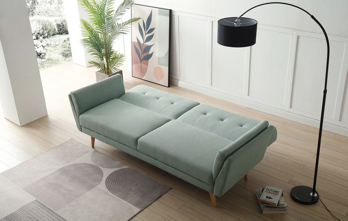 Диван-кровать Ingrid зеленого цвета - купить Прямые диваны по цене 44933.0