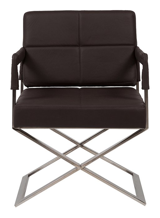 Кресло Aster X Chair Темно-коричневая Кожа 