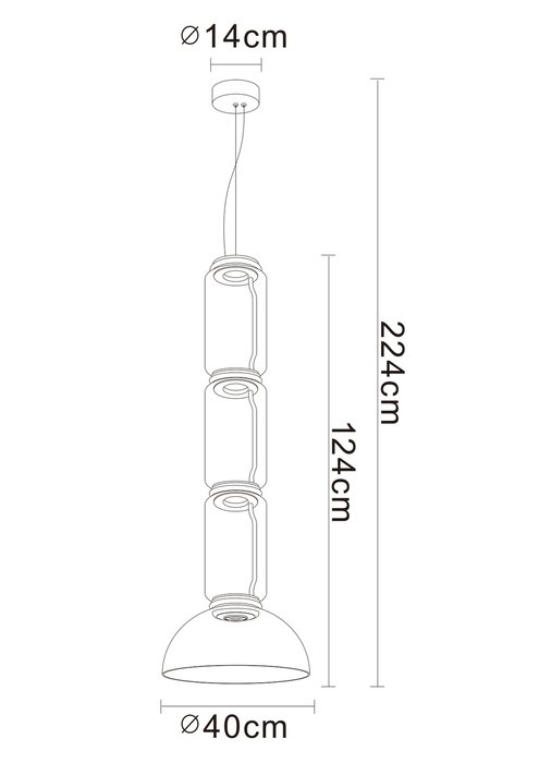 Подвесной светильник Divinare TRUMPET 1242/06 SP-30 - купить Подвесные светильники по цене 57490.0