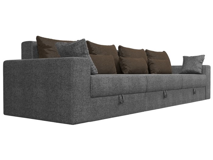 Прямой диван-кровать Мэдисон Long серо-коричневого цвета - лучшие Прямые диваны в INMYROOM