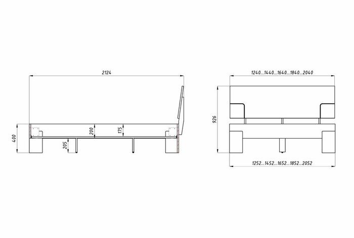 Кровать Берген 120x200 цвета беленый дуб без основания - купить Кровати для спальни по цене 86144.0