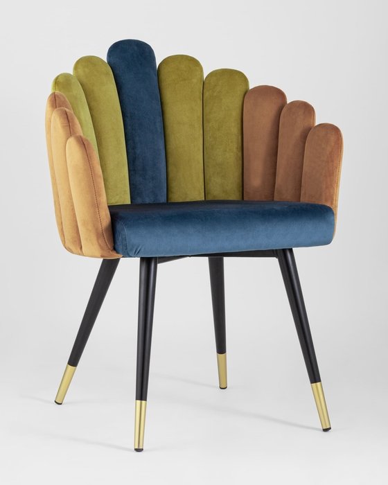 Кресло Камелия сине-зеленого цвета  - купить Обеденные стулья по цене 12990.0