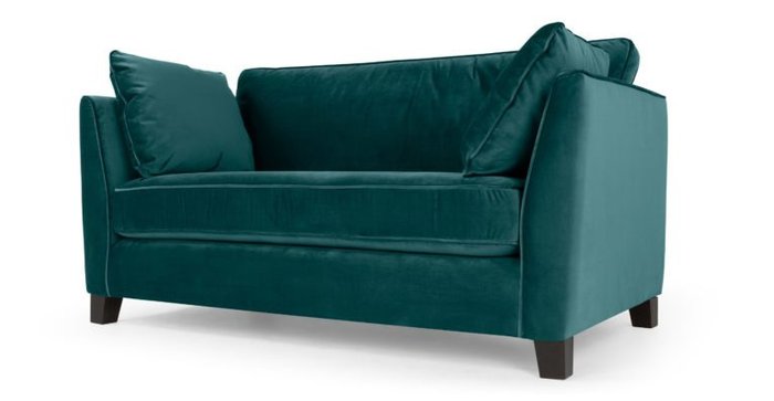 Двухместный раскладной диван WOLSLY бирюзовый  - купить Прямые диваны по цене 63500.0