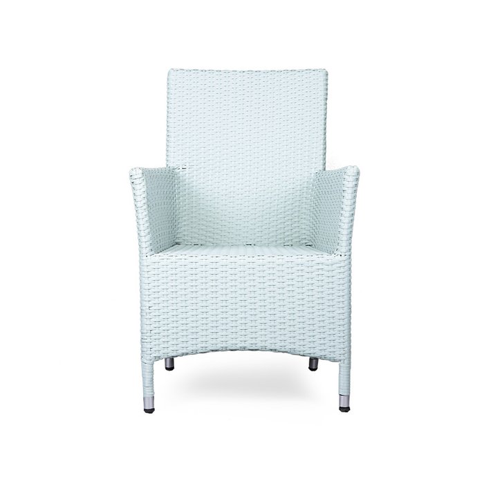 Кресло Rattan белого цвета - лучшие Садовые кресла в INMYROOM