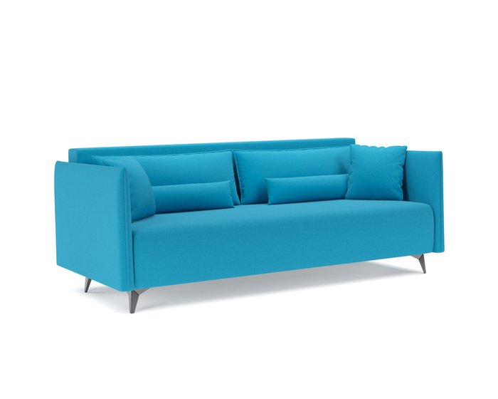 Прямой диван-кровать Майами светло-синего цвета