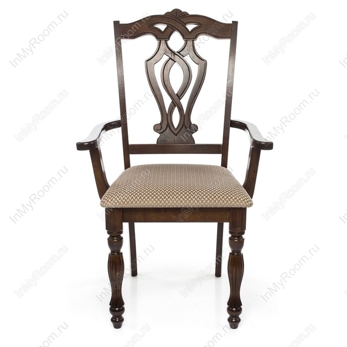 Стул Vastra cappuccino из ткани и массива гевеи - купить Обеденные стулья по цене 6000.0