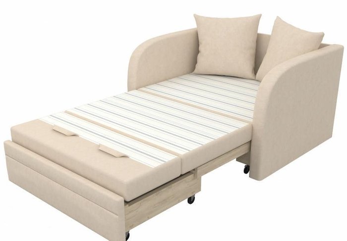Детский диван-кровать Малыш серо-белого цвета - купить Прямые диваны по цене 22750.0