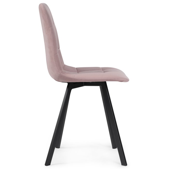 Стул Чилли розового цвета на черных ножках - лучшие Обеденные стулья в INMYROOM