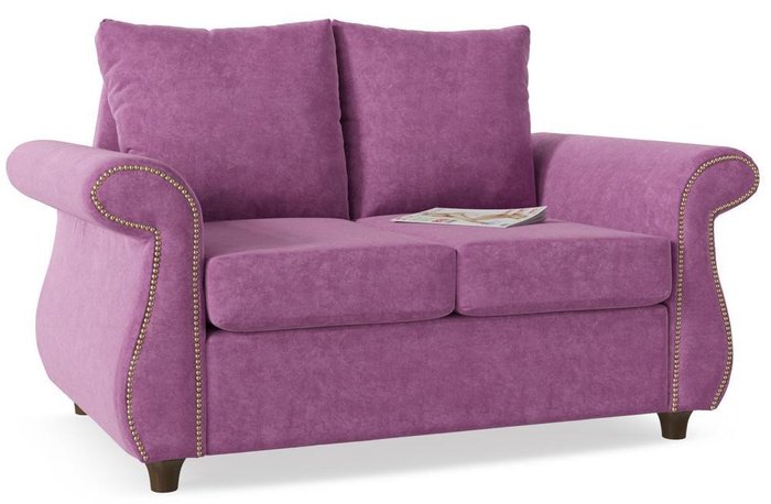 Диван прямой Шале дизайн 10 фиолетового цвета - купить Прямые диваны по цене 26800.0