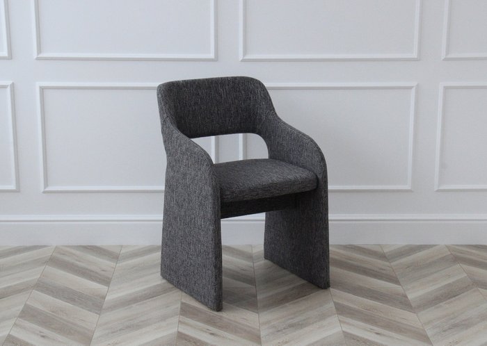 Стул E7.6 в обивке из рогожки серого цвета - купить Обеденные стулья по цене 24900.0