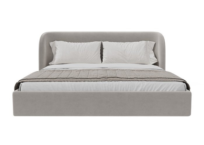Кровать двуспальная Classic 200х200 серого цвета с подъемным механизмом - купить Кровати для спальни по цене 119900.0