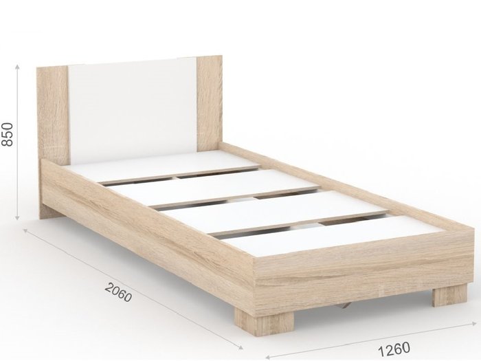 Кровать Аврора 120х200 бежевого цвета - лучшие Кровати для спальни в INMYROOM