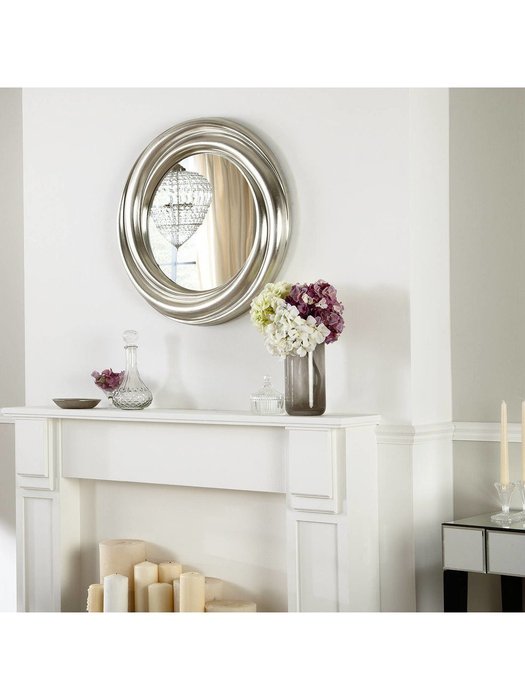 Круглое интерьерное зеркало Twist в декоративной раме - купить Настенные зеркала по цене 17136.0
