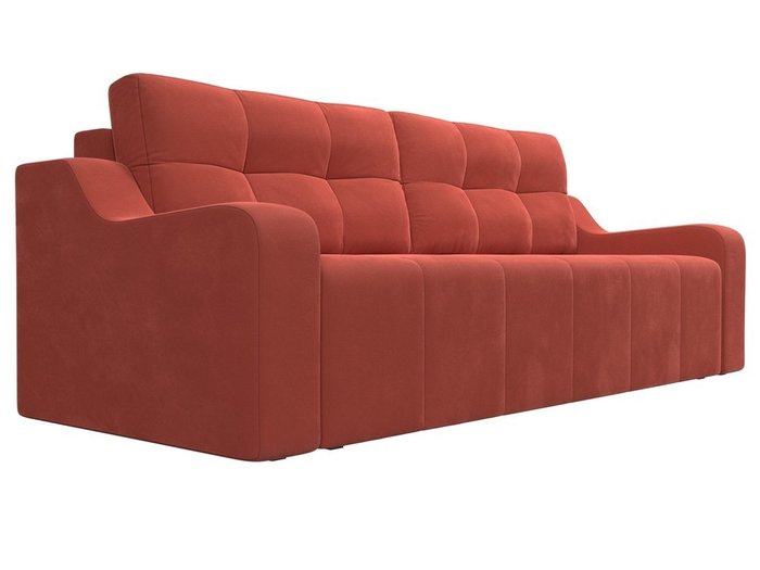Прямой диван-кровать Итон кораллового цвета - лучшие Прямые диваны в INMYROOM
