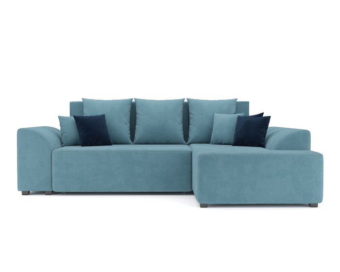 Угловой диван-кровать Каскад голубого цвета правый угол - купить Угловые диваны по цене 47990.0