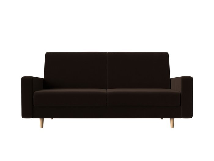 Прямой диван-кровать Бонн коричневого цвета  - купить Прямые диваны по цене 26999.0