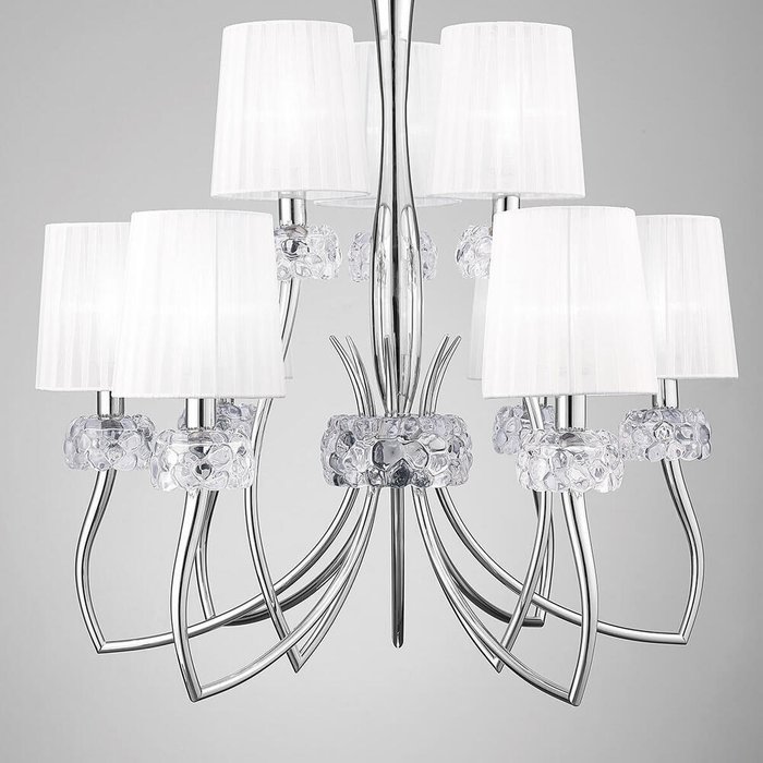 Подвесная люстра Loewe Chrome 4630 (ткань, цвет белый) - лучшие Подвесные люстры в INMYROOM Подвесная люстра Loewe Chrome 4630 (ткань, цвет белый) - лучшие Подвесные люстры в INMYROOM