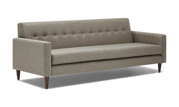 Прямой диван серого цвета - купить Прямые диваны по цене 73600.0