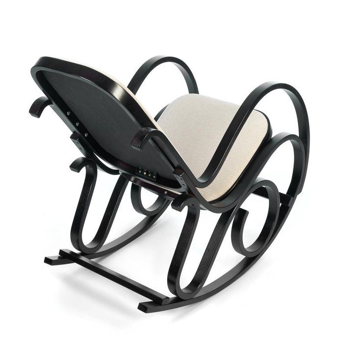 Кресло-качалка коричнево-бежевого цвета - купить Интерьерные кресла по цене 10080.0