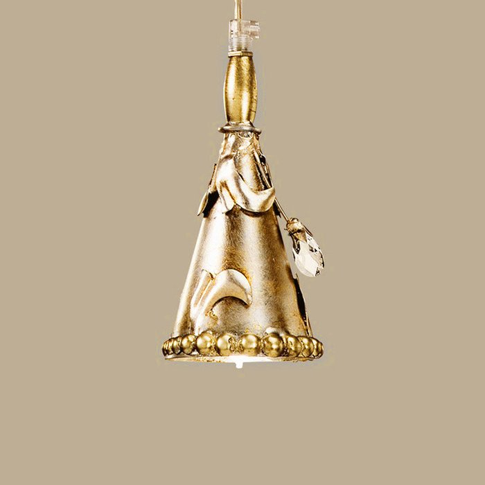 Подвесной светильник Lucienne Monique из металла золотого цвета