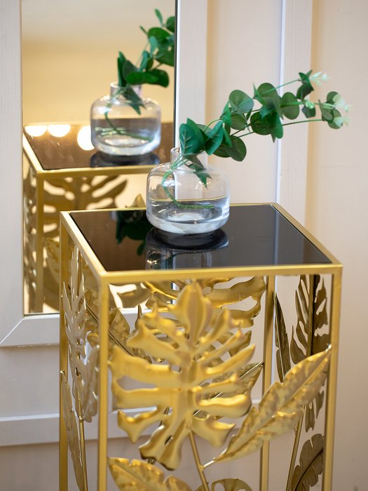 Кофейный стол Листья золотого цвета - лучшие Кофейные столики в INMYROOM