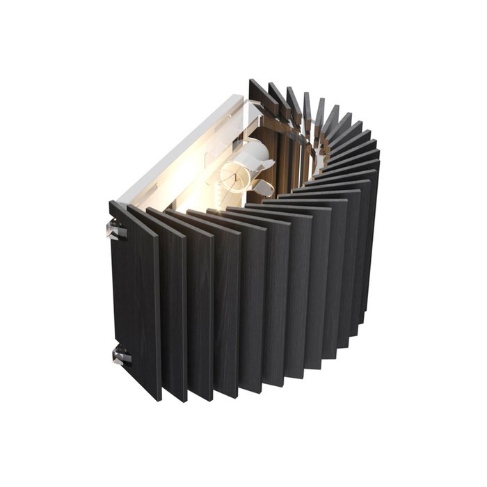 Светильник бра Rotor Horizontal из дуба черного цвета Светильник бра Rotor Horizontal из дуба черного цвета
