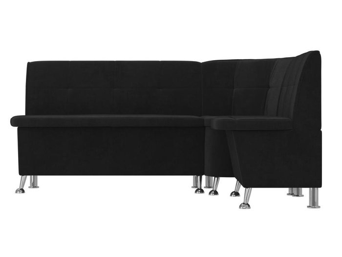 Угловой диван Феникс черного цвета правый угол - купить Угловые диваны по цене 36990.0