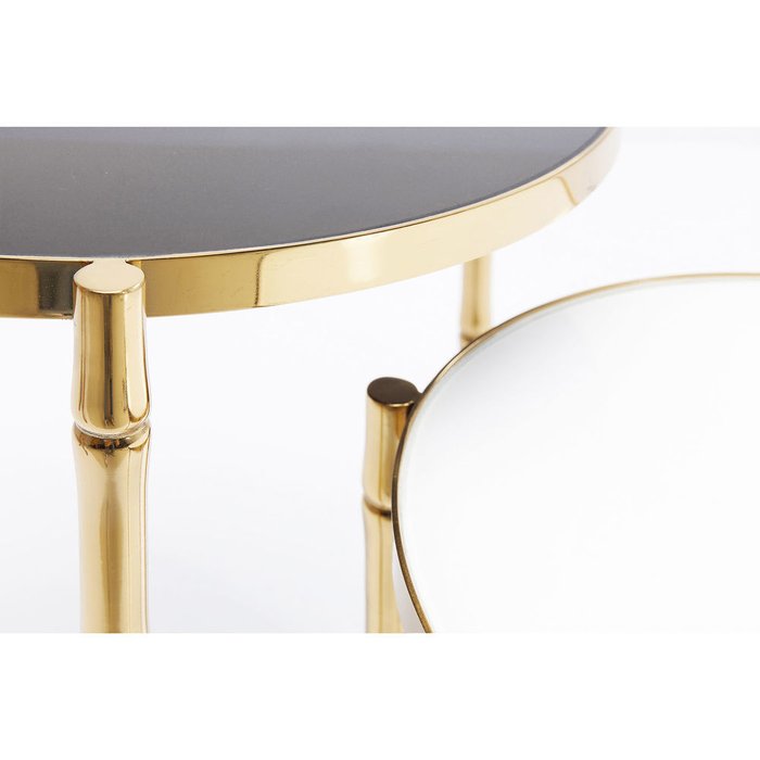Комплект из двух столиков Bamboo с золотым основанием - лучшие Кофейные столики в INMYROOM