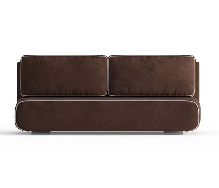 Диван-кровать Рени в обивке из велюра коричневого цвета - купить Прямые диваны по цене 27990.0