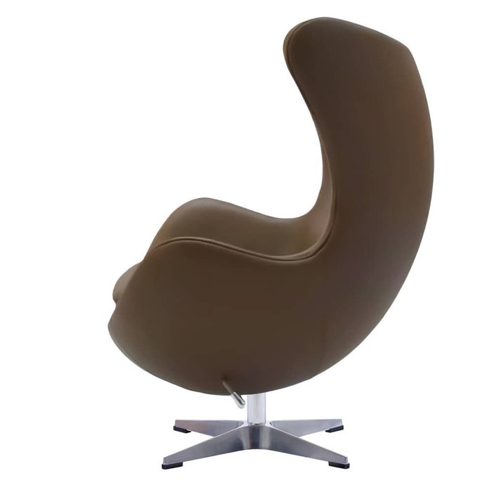 Кресло Egg Style Chair коричнево-серебристого цвета - лучшие Интерьерные кресла в INMYROOM