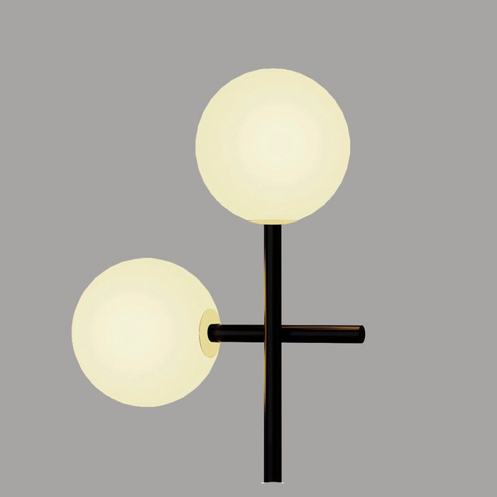 Лампа настольная Cellar черного цвета с белыми плафонами - лучшие Настольные лампы в INMYROOM