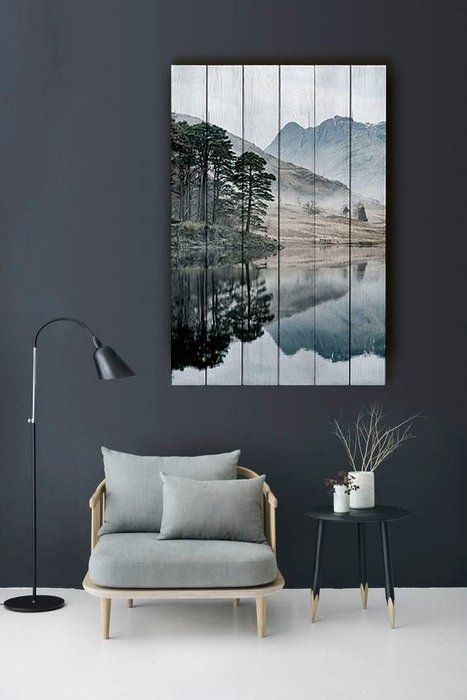 Картина на дереве Озеро 40х60 - лучшие Картины в INMYROOM