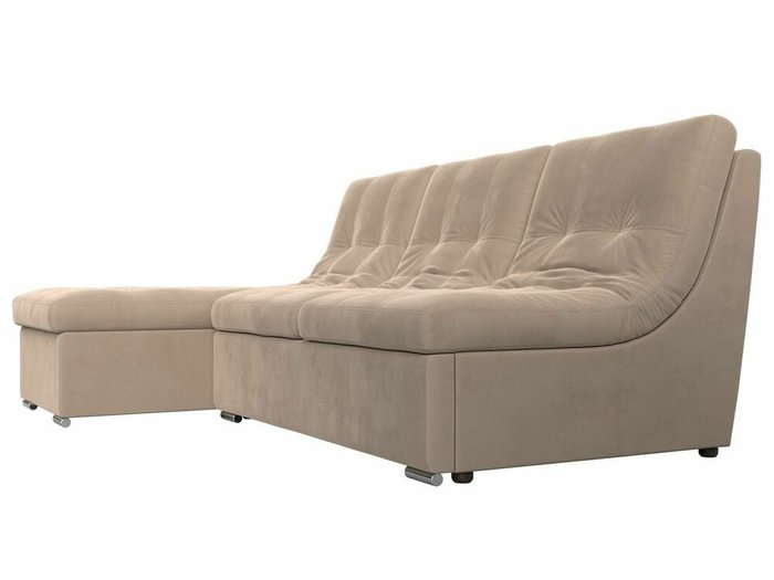 Угловой диван-кровать Релакс бежевого цвета угол левый - лучшие Угловые диваны в INMYROOM
