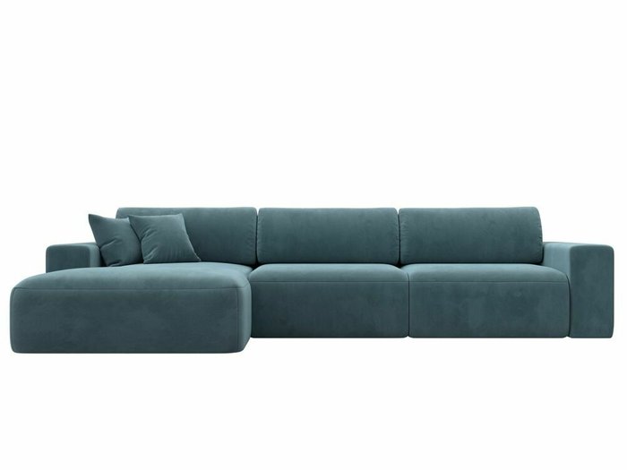 Угловой диван-кровать Лига 036 Классик Лонг темно-бирюзового цвета левый угол - купить Угловые диваны по цене 109999.0