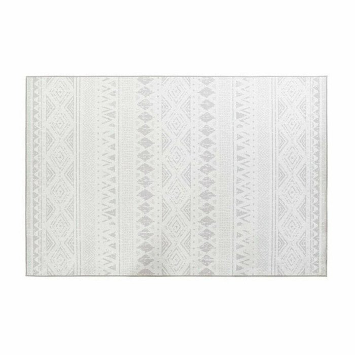 Ковер из полиэстера 160x230 бело-серого цвета