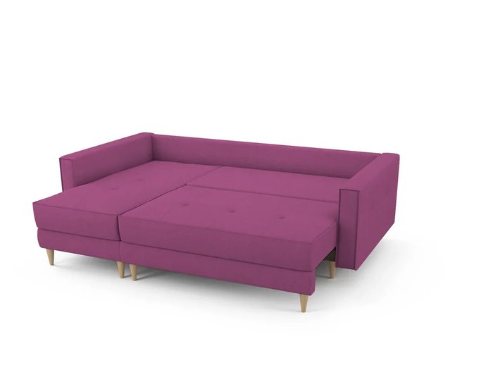 Угловой Диван-кровать Отто пурпурного цвета левый - купить Угловые диваны по цене 73800.0