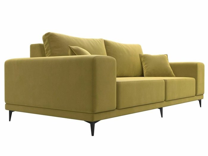 Прямой диван Льюес желтого цвета - лучшие Прямые диваны в INMYROOM