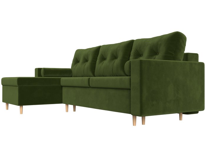 Угловой диван-кровать Белфаст зеленого цвета левый угол - лучшие Угловые диваны в INMYROOM