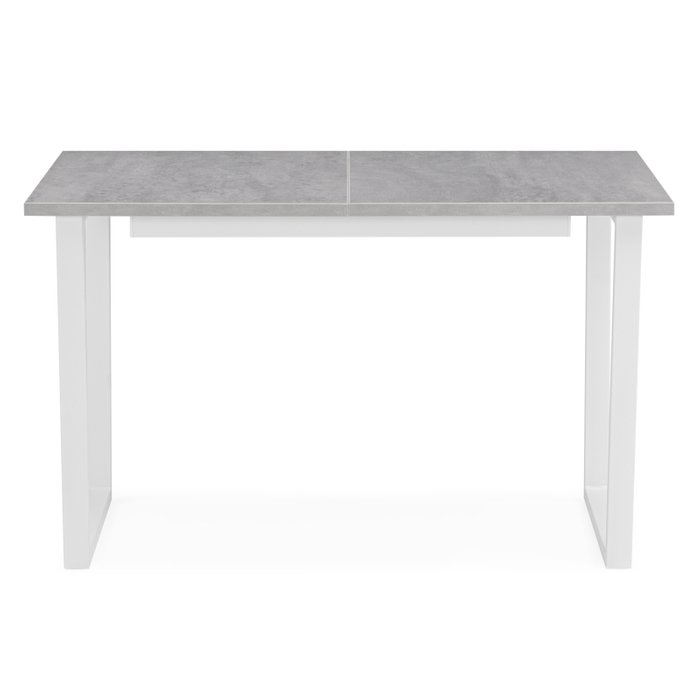 Раздвижной обеденный стол Лота Лофт цвета бетон на белом основании - лучшие Обеденные столы в INMYROOM