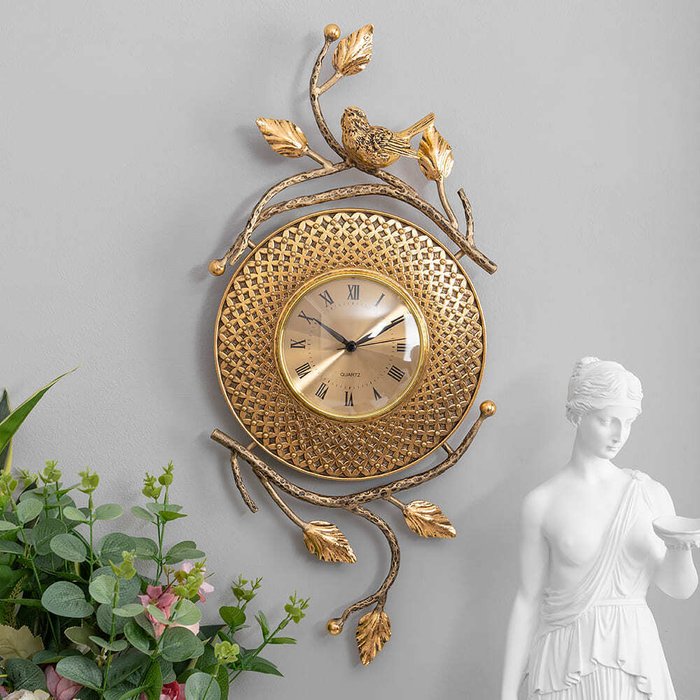 Часы настенные Терра Флер бронзового цвета - лучшие Часы в INMYROOM