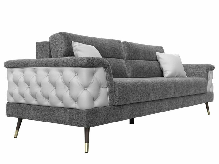  Прямой диван-кровать Лига 023 бело-серого цвета - лучшие Прямые диваны в INMYROOM