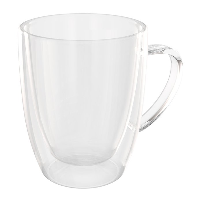 Кружка стеклянная Grande прозрачного цвета - купить Чашки по цене 791.0