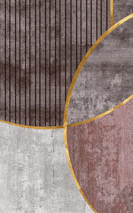 Коврик Rubber rumba 50x80 серо-розового цвета