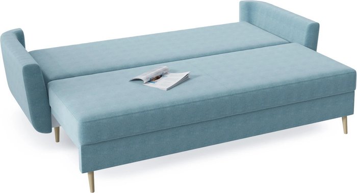 Диван-кровать прямой Норфолк голубого цвета - лучшие Прямые диваны в INMYROOM