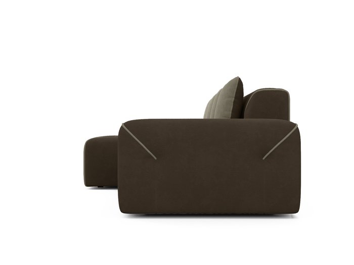 Угловой диван-кровать левый Portu темно-коричневого цвета - лучшие Угловые диваны в INMYROOM