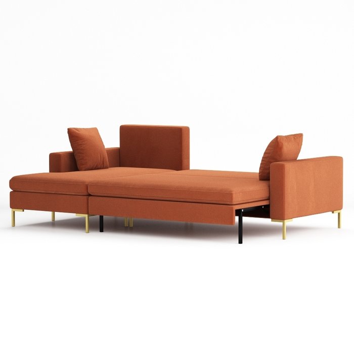 Угловой-диван Kona терракотового цвета - лучшие Угловые диваны в INMYROOM