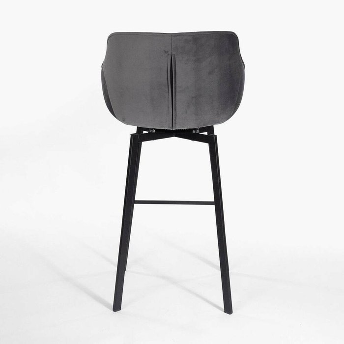 Стул полубарный вращающийся Авиано темно-серого цвета - лучшие Барные стулья в INMYROOM
