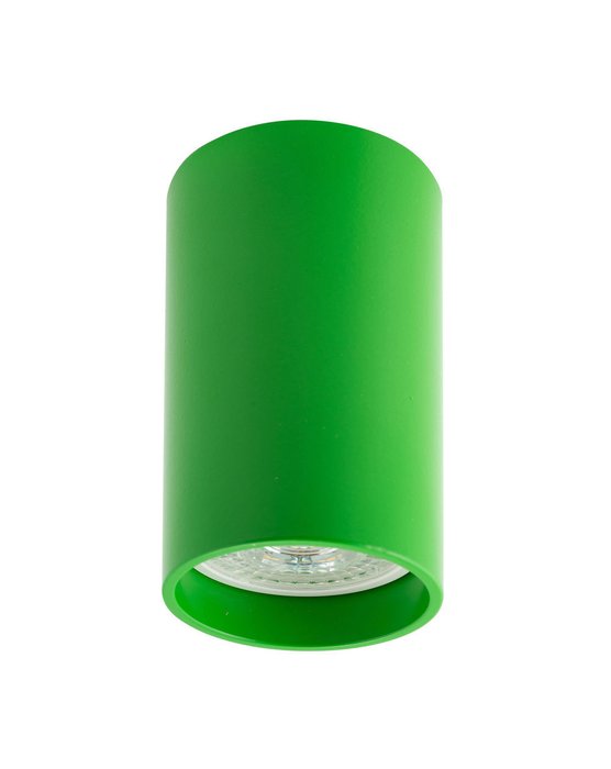 Точечный накладной светильник зеленого цвета