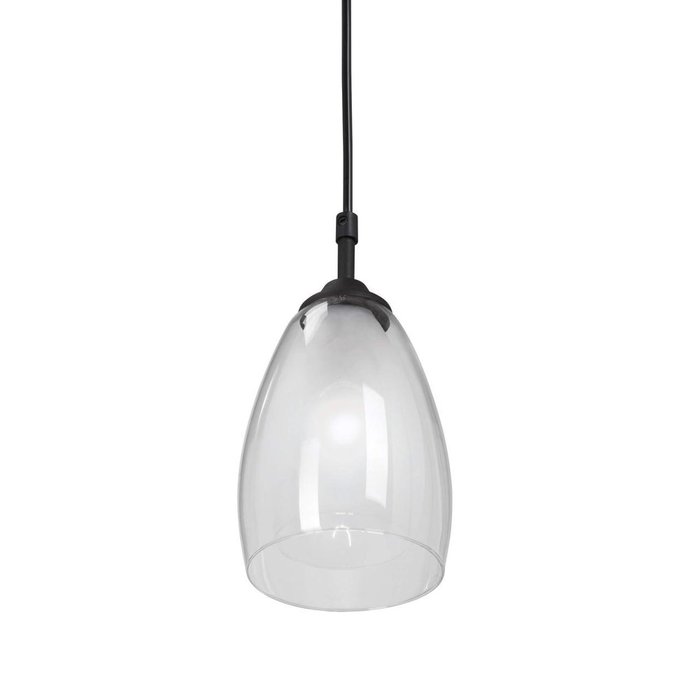 Подвесной светильник с прозрачным стеклянным плафоном - купить Подвесные светильники по цене 2640.0
